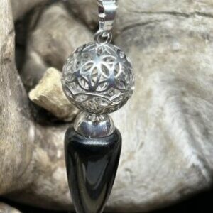 Pendule en Obsidienne Noire du Mexique – Protection & Divination