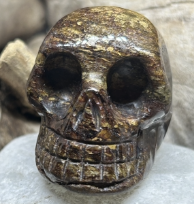 Crâne Sculpté en Bronzite Naturelle – Pièce Unique