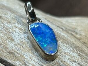 Pendentif Opale Goutte – Argent Massif 925 Poli Miroir